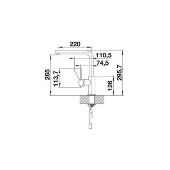 Змішувач кухонний Blanco - 523123 LANORA-S