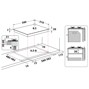 Варильна поверхня Whirlpool - GMAL 6422 IX