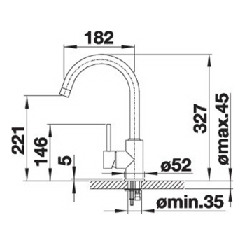Змішувач кухонний Blanco - 526965 MIDA