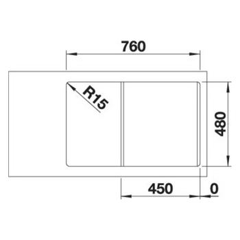 Кухонна мийка Blanco - LEGRA 45 S 527085