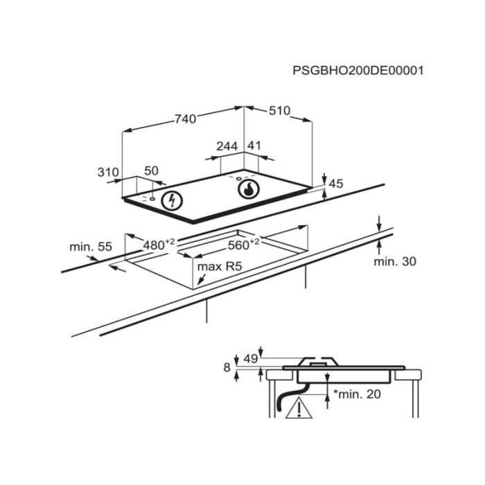 Варильна поверхня Electrolux - KGG 75362 K