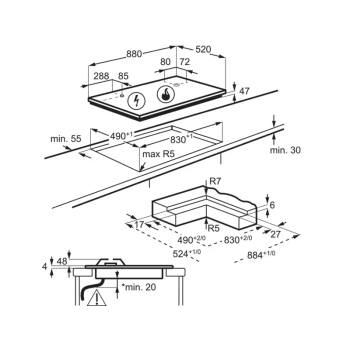 Варильна поверхня Electrolux - KDI 951723 K