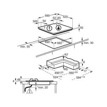 Варильна поверхня Electrolux - KDI 641723 K