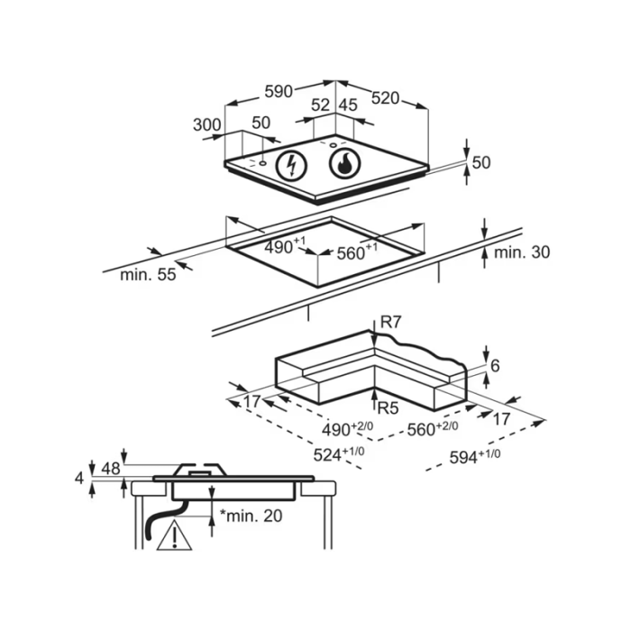 Варильна поверхня Electrolux - KDI 641723 K