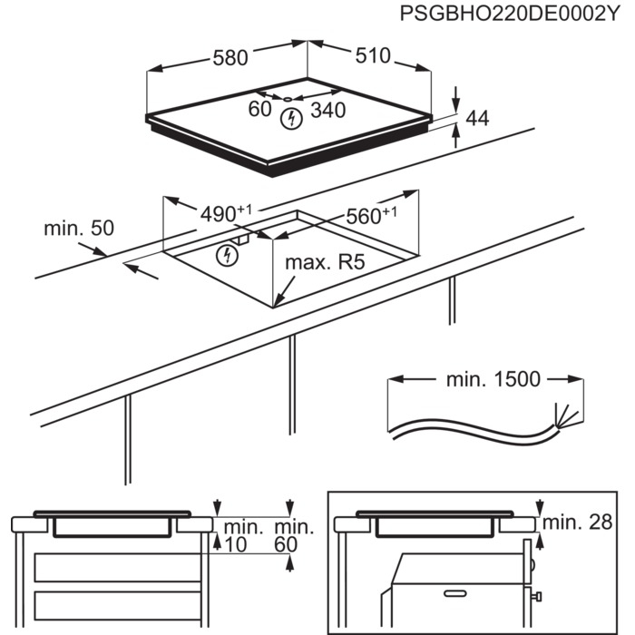 Варильна поверхня Electrolux - EIS 62453 IZ Saphir Matt