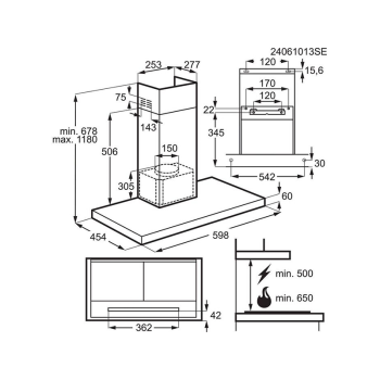 Кухонна витяжка Electrolux - LFT816K