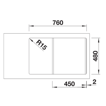 Кухонна мийка Blanco - 525970 SONA 45 S