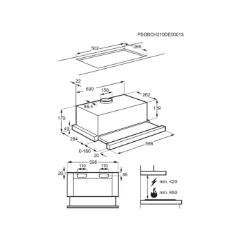 Кухонна витяжка Electrolux - LFP326FW