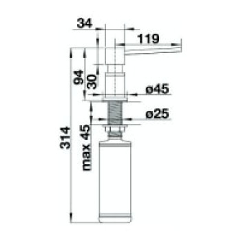 Дозатор Blanco - Lato 525809 PVD steel