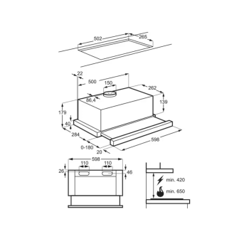 Кухонна витяжка Electrolux - LFP 336 K