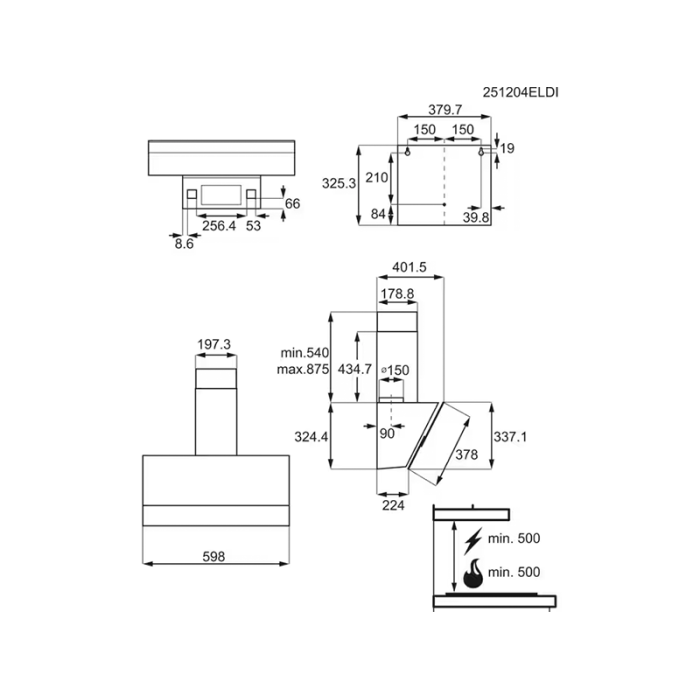 Кухонна витяжка Electrolux - LFV216K