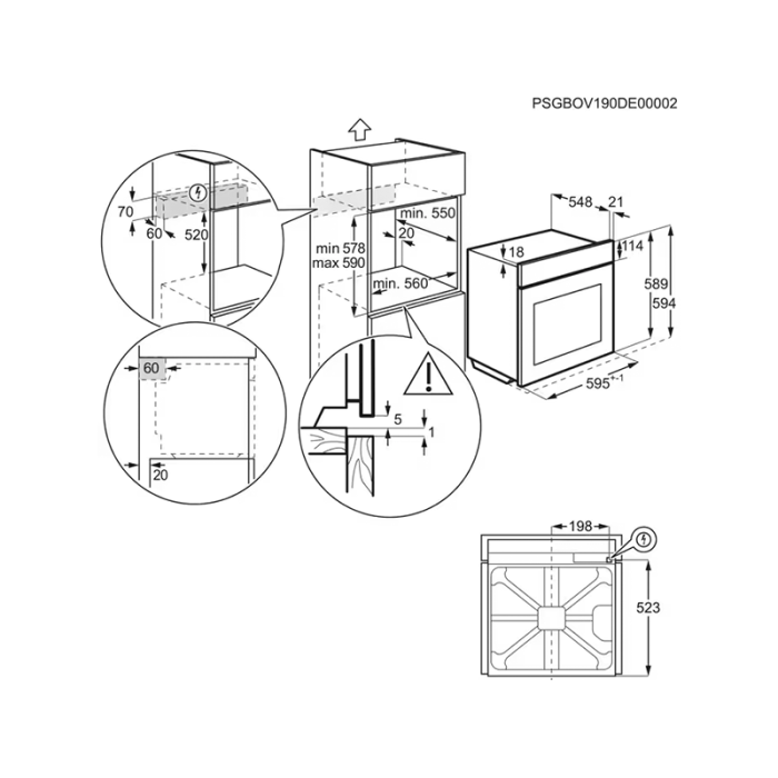 Духова шафа Electrolux - LOC8H39WZ