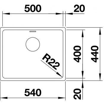 Кухонна мийка Blanco - 522967 ANDANO 500-U