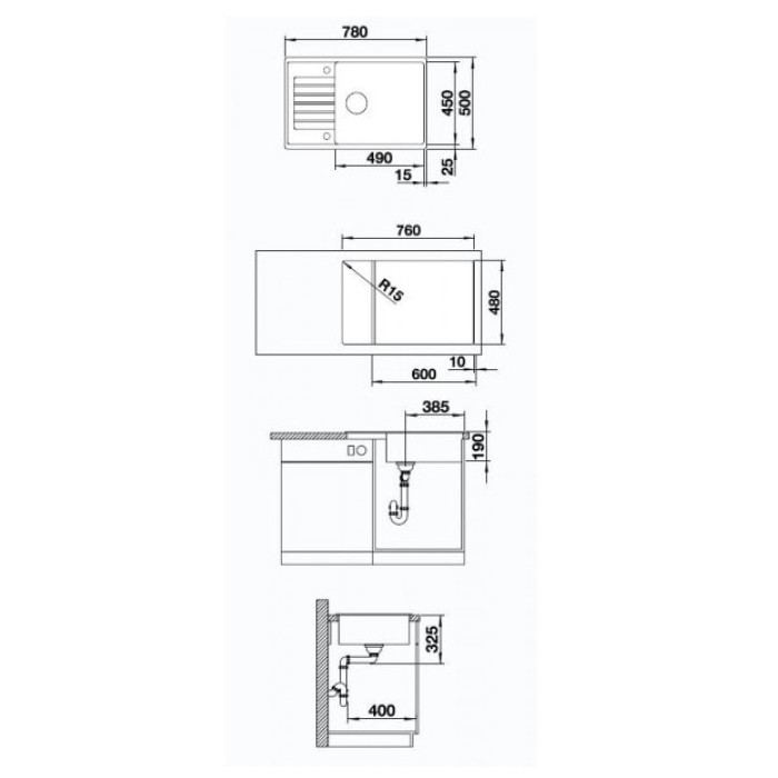 Кухонна мийка Blanco - 523273 ZIA XL 6S COMPACT
