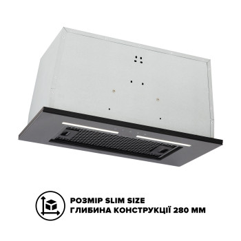 Вытяжка Interline SWAY BL A/60 GL/S