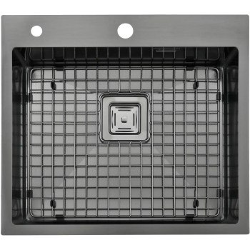 Кухонна мийка Fabiano TOP 56 Celldecor Nano Graphite