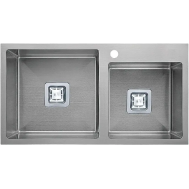 Кухонна мийка Fabiano Quadro TOP 78*2 R10 (780x490) 1,20 мм