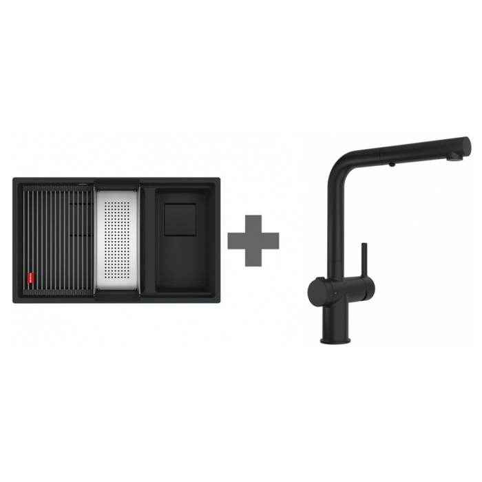 Комплект Franke KNG 120 + Active Twist витяжний (125.0676.976) чорний матовий